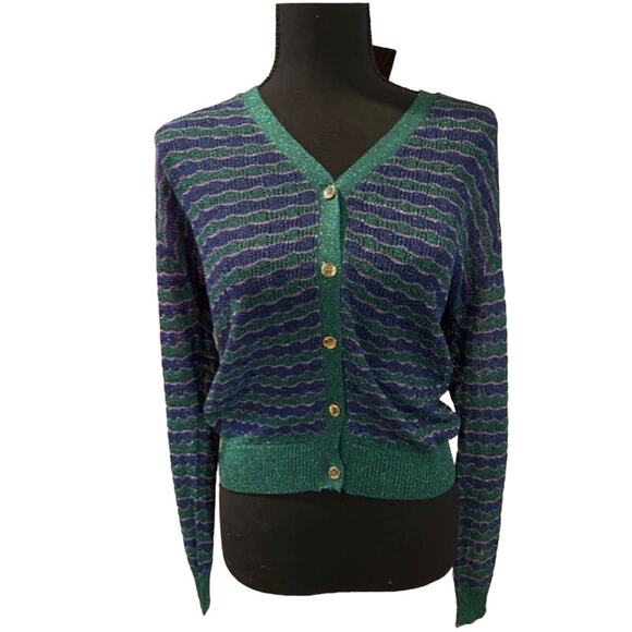 Happy Sheep Sweaters - Happy Sheep Metallic Lurex Sweater Sz L